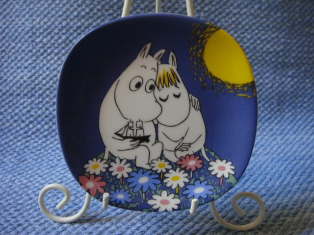 Arabia Kuutamo muumi seinälautanen 12 cm Tove Jansson.
