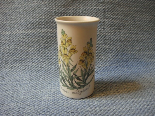 Arabia maljakko, Linaria vulgaris, kannusruoho.