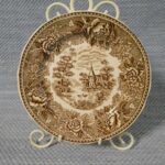 Maisema leipälautanen 17 cm, ruskea