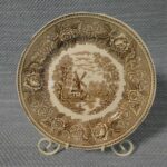 Maisema lautanen 20 cm, ruskea