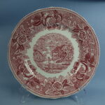 Arabia Maisema lautanen punainen.