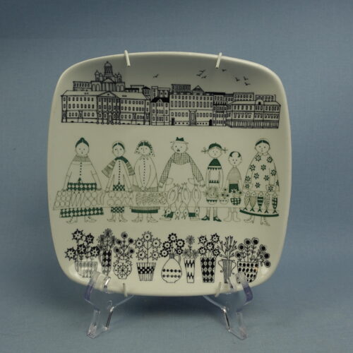 Arabia Kauppatori koristelautanen 15x15 cm.