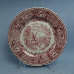 Arabia Maisema lautanen 20 cm punainen.