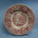 Arabia Maisema lautanen 23 cm syvä punainen.