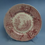 Arabia Maisema lautanen 23 cm punainen.