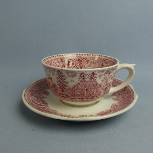 Arabia Maisema teekuppi punainen.