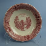 Arabia Maisema lautanen 17 cm syvä punainen.