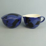 Arabia Domino Combo sokerikko ja kermakko sininen.