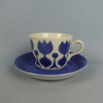 Arabia "Tulppaani" kahvikuppi sininen AA-malli.