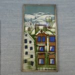 Arabia Naapurikylät , Laurinkylä seinälaatta 35x18 cm HLS.
