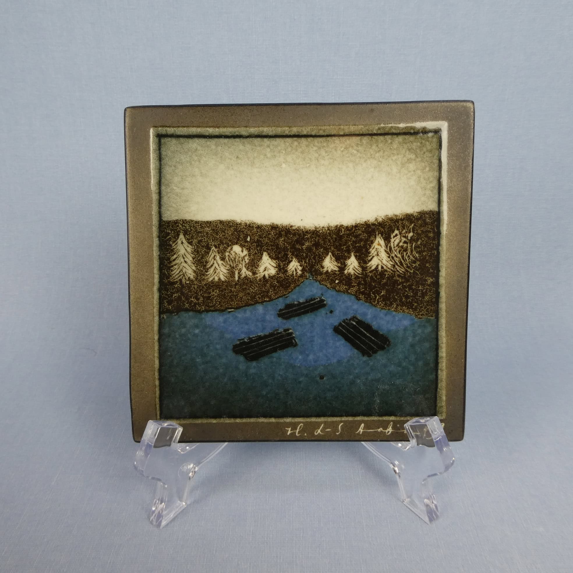 Arabia Joella seinälaatta 12x12 cm Heljä Liukko-Sundström.