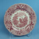 Arabia Maisema lautanen 17 cm punainen.