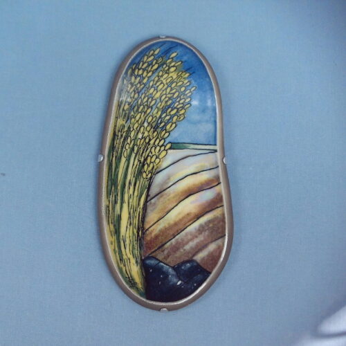 Arabia Keltaista viljaa seinälaatta 23 cm HLS.