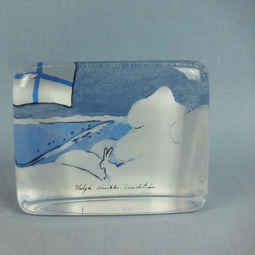 Iittala Suomen talvi lasikortti 75 mm Heljä.