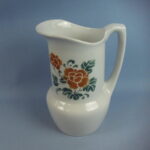 Arabia Pesukaluston kannu ruskea ruusu puhalluskoriste.