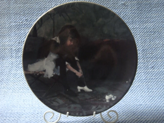 Tanssiaiskengät seinälautanen  Helene Schjerfbeck