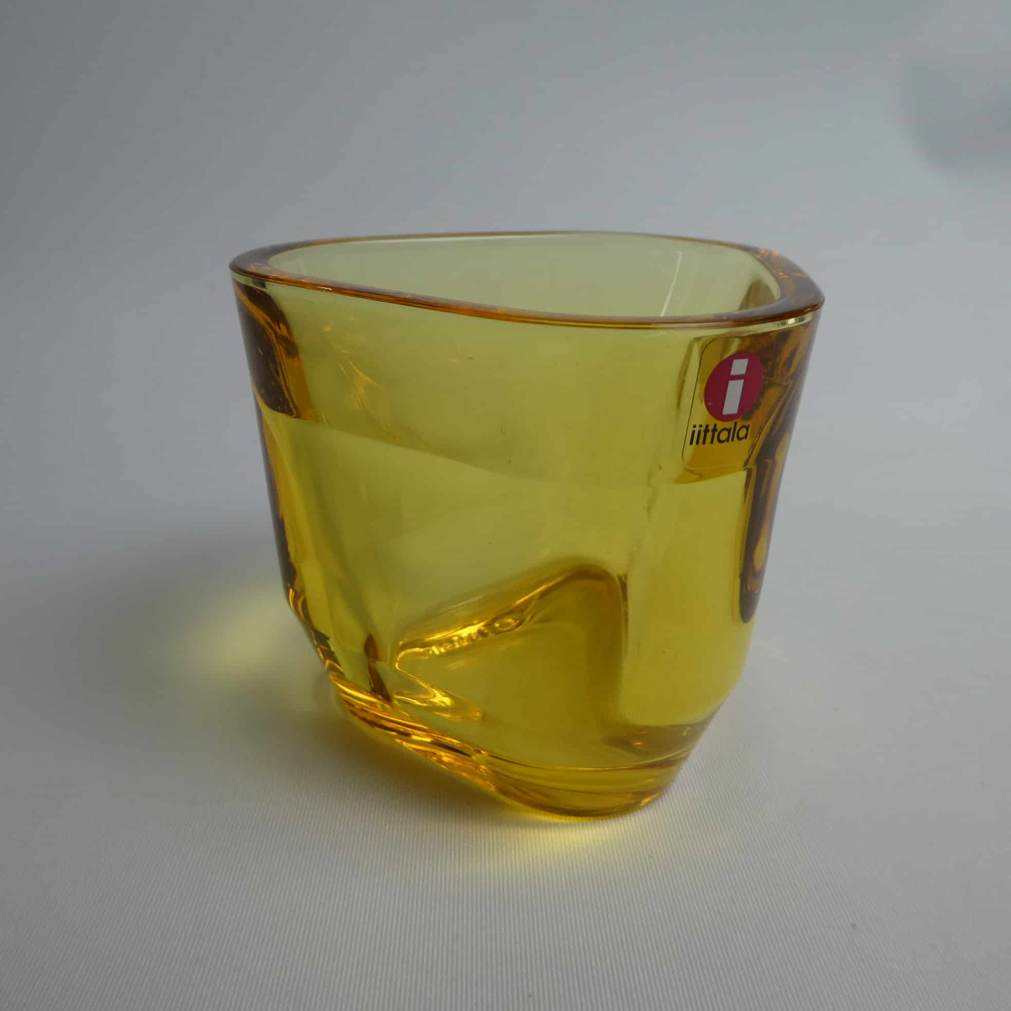 Iittala Tris kynttilälyhty keltainen