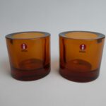 Iittala Kivi kynttilälyhty pomeranssi 2 kpl