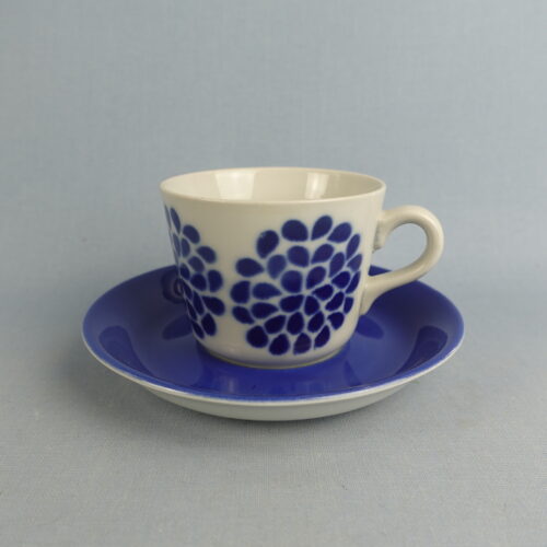 Arabia Pisara kahvikuppi sininen AA-malli.