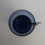 Iittala Tsaikka lasi 23 cl sininen/teräs pidike Timo Sarpaneva.