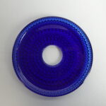 Nuutajärven lasi Kastehelmi kynttilämansetti koboltinsininen.