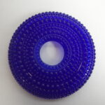 Nuutajärven lasi Kastehelmi kynttilämansetti koboltinsininen.