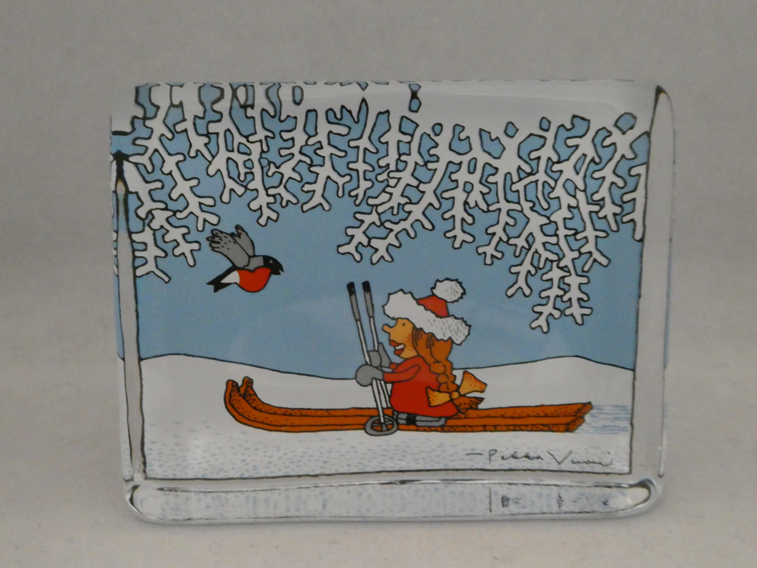 Iittala lasikortti Tonttutyttö.
