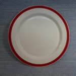 Arabia Lautanen punainen raita E-malli
