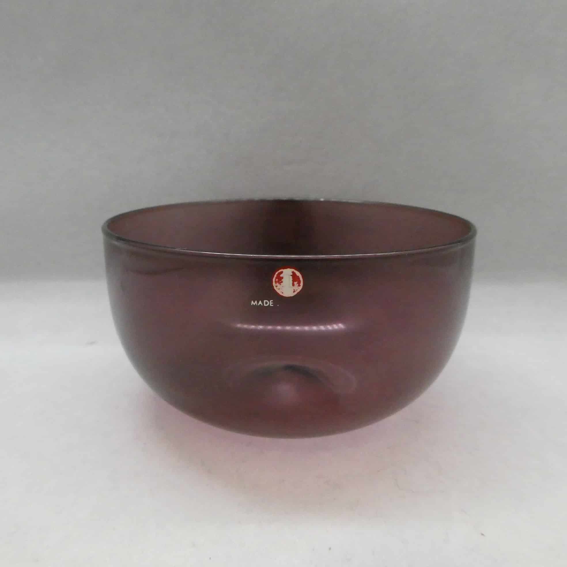 Iittala jälkiruokakulho i-lasi 2306 lila Timo Sarpaneva.