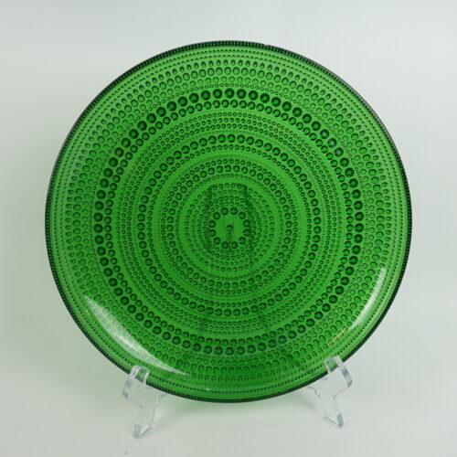 Nuutajärven lasi Kastehelmi lautanen 248 mm vihreä.