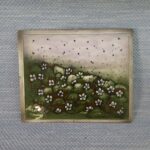 Niittykukat, seinälaatta, 21 x 25,5 cm, Heljä Liukko-Sundström