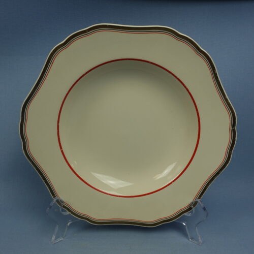 Arabia Punakultaraita lautanen 23 cm syvä.