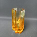 Riihimäen lasi Urku maljakko 160 mm amber Eero Rislakki.