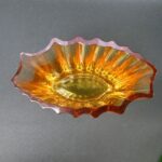 Riihimäen lasi Urku maljakko 160 mm amber Eero Rislakki.
