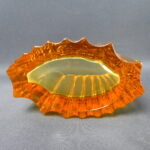 Riihimäen lasi Urku maljakko 160 mm amber Eero Rislakki.