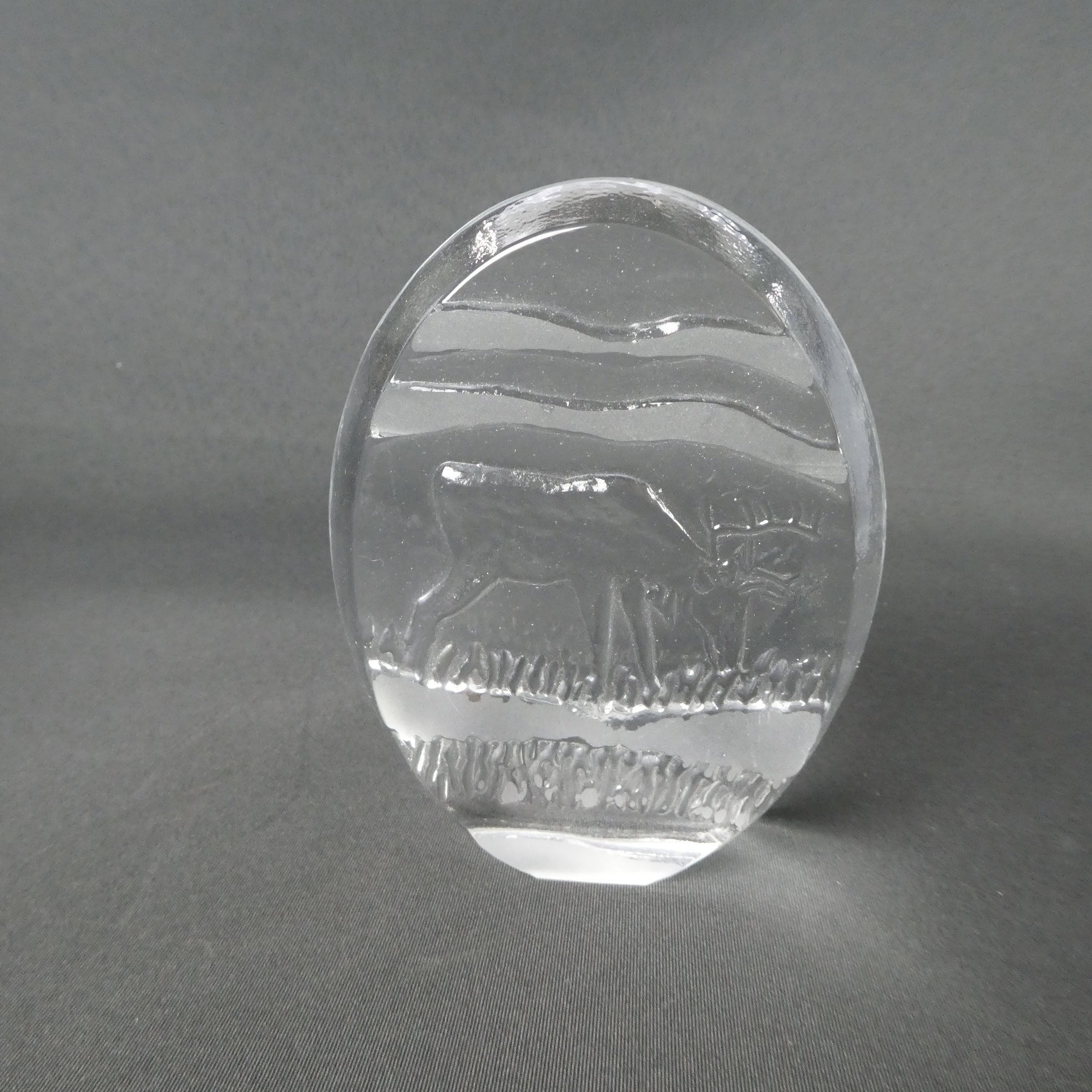 Iittala Poro lasipaino korkeus 13 cm.