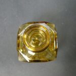 Riihimäen lasi Arpa on heitetty noppapullo amber 70 mm Erkkitapio Siiroinen .