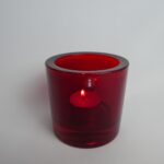Iittala/Marimekko Kivi kynttilälyhty iso 80 mm punainen.