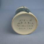 Arabia Kukka maljakko 18,5 cm siniset kukat .