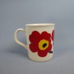 Marimekko Unikko muki punainen vanha.