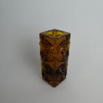 Riihimäen lasi Rengas kääntökynttilänjalka 120 mm amber.