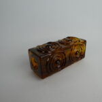 Riihimäen lasi Rengas kääntökynttilänjalka 120 mm amber.