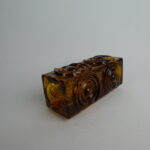 Riihimäen lasi Rengas kääntökynttilänjalka 120 mm amber.