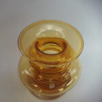 Riihimäen lasi Tornado maljakko amber.