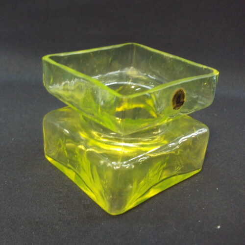 Riihimäen lasi Pala maljakko 70 mm keltainen.