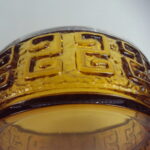 Riihimäen lasi Taalari kulho 200 mm amber.