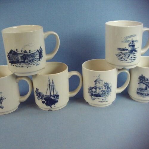 Arabia Haapasaari-seura muki 6 kpl erilaisia.