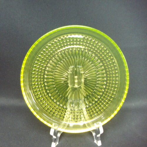 Riihimäen lasi Barokki lautanen 170 mm keltainen.