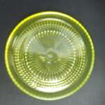 Riihimäen lasi Barokki lautanen 170 mm keltainen.