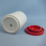 Arabia Kannellinen purkki pyöreä valkoinen FE-malli.